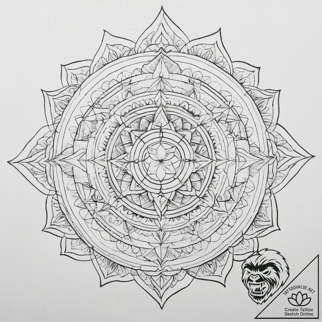 Tattoo sketch a powerful, silent sentinel fig... - tattoo sketch (№1754089862_0, 01.08.2025 23:11) — tattoovalue.net