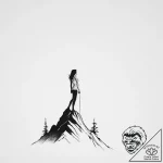 Tattoo sketch a minimalist silhouette of a wo… – tattoo sketch (№1754090067_0, 01.08.2025 23:14) — tattoovalue.net