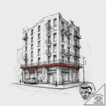 A street art mural covering the entire side o… – tattoo sketch (№1754092288_0, 01.08.2025 23:51) — tattoovalue.net