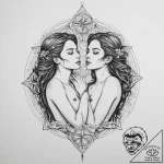 Tattoo sketch gemini twins with the “lovers”… – tattoo sketch (№1754092489_0, 01.08.2025 23:54) — tattoovalue.net