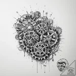 Tattoo design a pair of interlocking gears or… – tattoo sketch (№1754093907_0, 02.08.2025 00:18) — tattoovalue.net