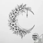 Tattoo design: a neo-traditional lunitsa, wit… – tattoo sketch (№1754094114_0, 02.08.2025 00:21) — tattoovalue.net
