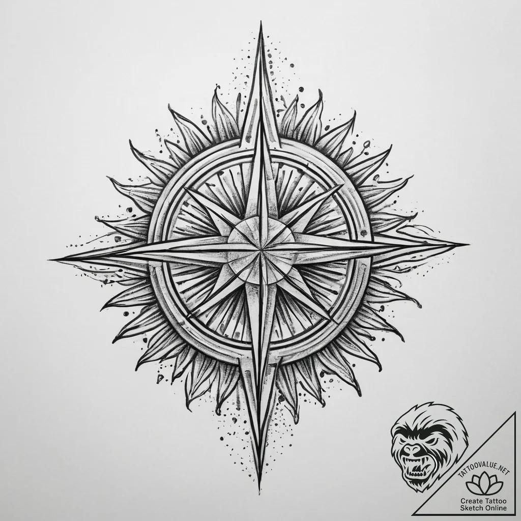 Tattoo sketch: a svarozhich depicted as a bra... - tattoo sketch (№1754096922_0, 02.08.2025 01:08) — tattoovalue.net