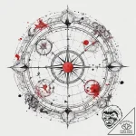 Tattoo sketch a zodiac constellation on an an… – tattoo sketch (№1754097323_0, 02.08.2025 01:15) — tattoovalue.net