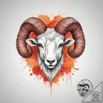 Tattoo sketch an aries ram’s head, dissolving… – tattoo sketch (№1754098133_0, 02.08.2025 01:28) — tattoovalue.net