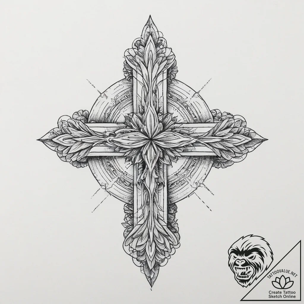 Tattoo design a small, clean linework of a sp... - tattoo sketch (№1754099757_0, 02.08.2025 01:55) — tattoovalue.net