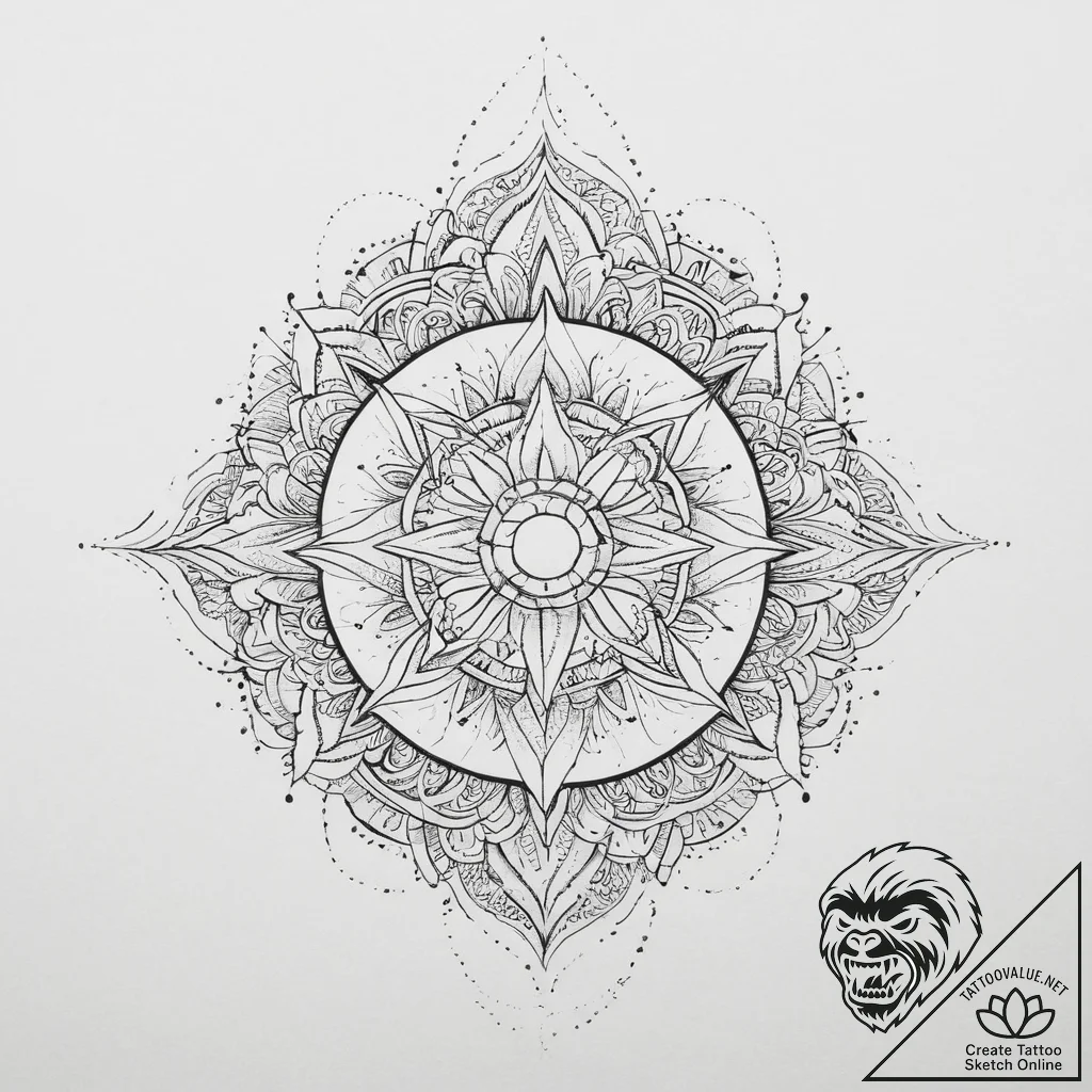 Tattoo design an abstract wave crashing and d... - tattoo sketch (№1754100373_0, 02.08.2025 02:06) — tattoovalue.net