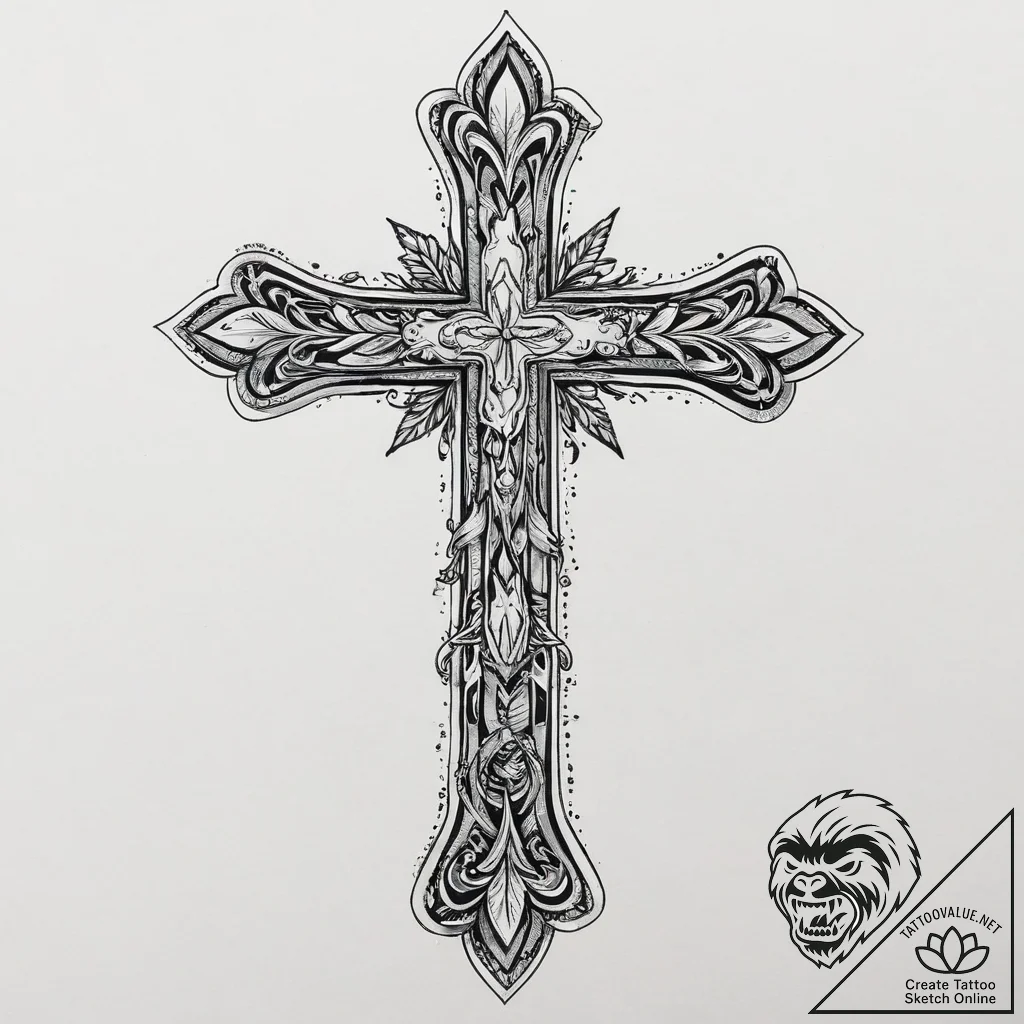 4. р”р°р¶рґсњр±рѕрі (р‘рѕрі рўрѕр»рѕс†р°, рџр... - tattoo sketch (№1754100971_0, 02.08.2025 02:16) — tattoovalue.net