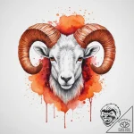 Tattoo sketch an aries ram’s head, dissolving… – tattoo sketch (№1754102961_0, 02.08.2025 02:49) — tattoovalue.net