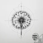 Tattoo design a tiny, ethereal dandelion seed… – tattoo sketch (№1754107497_0, 02.08.2025 04:04) — tattoovalue.net
