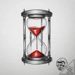 Tattoo sketch a classic hourglass where sand… – tattoo sketch (№1754108087_0, 02.08.2025 04:14) — tattoovalue.net