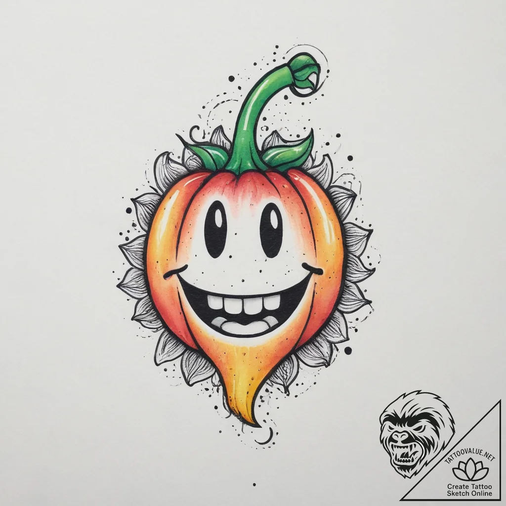 Smile, tattoo sketch design, soft whip shadin... - tattoo sketch (№1754108284_0, 02.08.2025 04:18) — tattoovalue.net