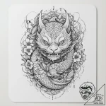 Tattoo sketch a gaming mouse pad with an intr… – tattoo sketch (№1754108679_0, 02.08.2025 04:24) — tattoovalue.net
