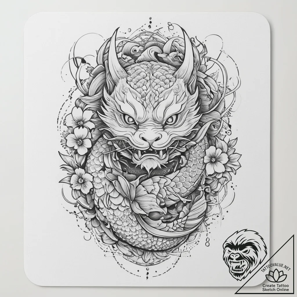 Tattoo sketch a gaming mouse pad with an intr... - tattoo sketch (№1754108679_0, 02.08.2025 04:24) — tattoovalue.net