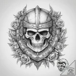 Tattoo sketch an ancient greek hoplite shield… – tattoo sketch (№1754109471_0, 02.08.2025 04:37) — tattoovalue.net