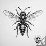 Wasp – tattoo sketch (№1754109671_0, 02.08.2025 04:41) — tattoovalue.net