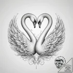 Tattoo sketch two entwined swans, representin… – tattoo sketch (№1754109867_0, 02.08.2025 04:44) — tattoovalue.net