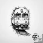 The interior of a sleeper car on a long-dista… – tattoo sketch (№1754110857_0, 02.08.2025 05:00) — tattoovalue.net