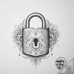 Tattoo sketch a stylized lock on one partner,… – tattoo sketch (№1754111053_0, 02.08.2025 05:04) — tattoovalue.net