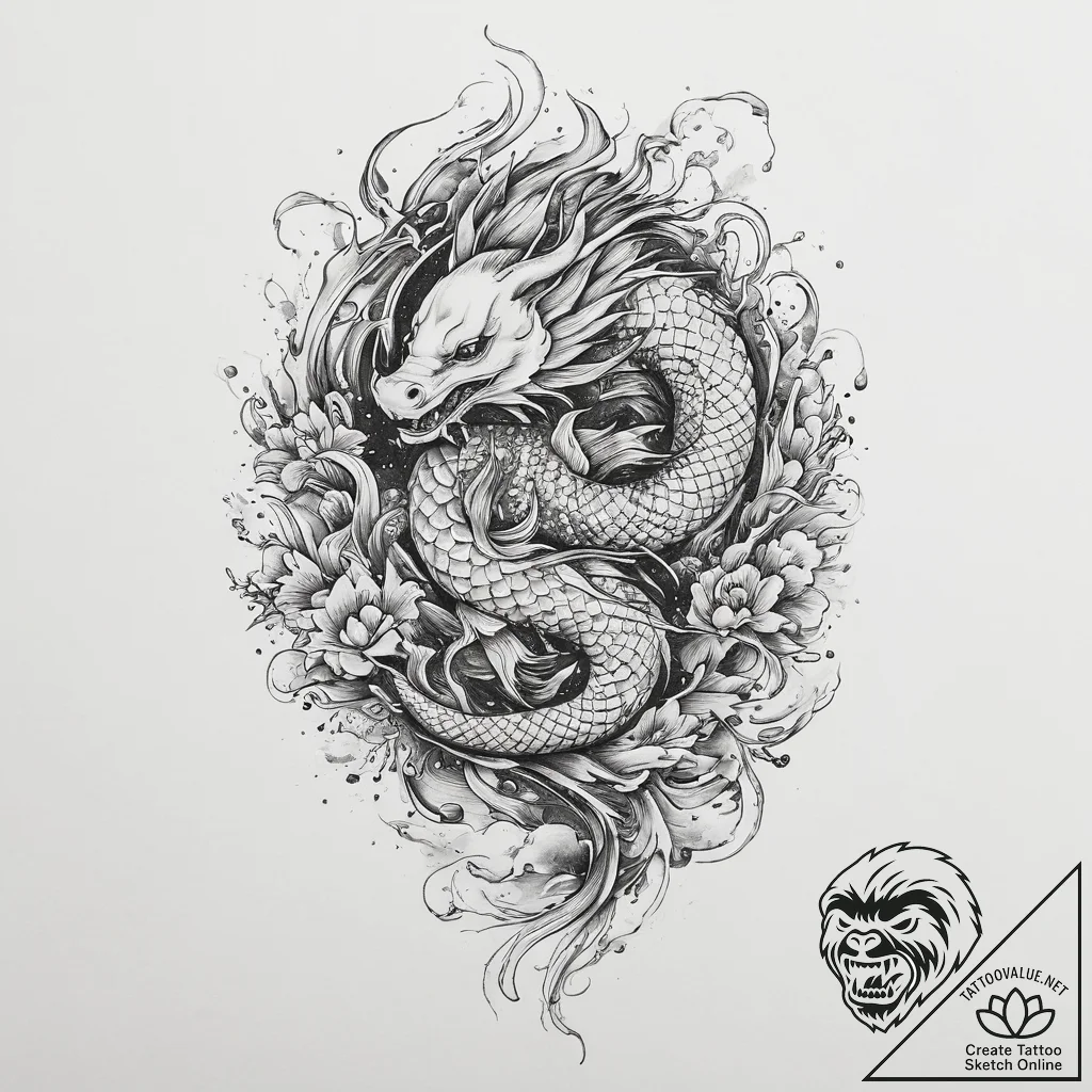 Tattoo design a visual representation of "bre... - tattoo sketch (№1754113427_0, 02.08.2025 05:43) — tattoovalue.net