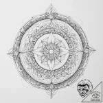 148. tattoo sketch: “veda” rune surrounded by… – tattoo sketch (№1754114414_0, 02.08.2025 06:00) — tattoovalue.net