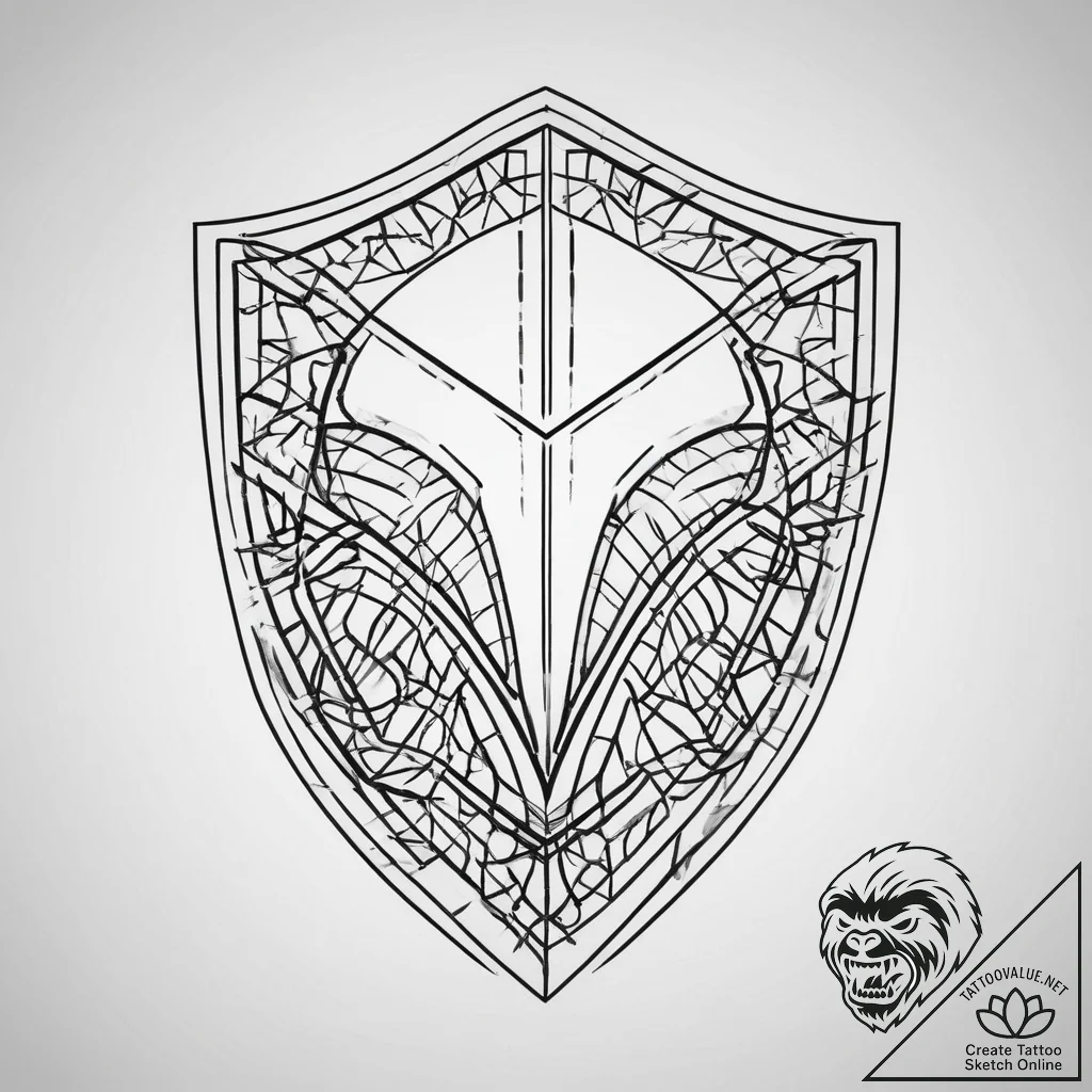 Tattoo sketch a powerful geometric pattern th... - tattoo sketch (№1754114612_0, 02.08.2025 06:03) — tattoovalue.net