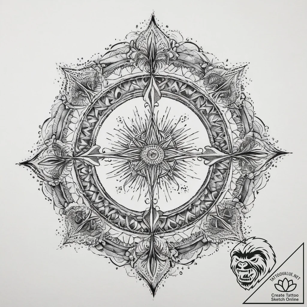 Tattoo design: a mystical scene of veles guid... - tattoo sketch (№1754114814_0, 02.08.2025 06:06) — tattoovalue.net