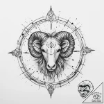 Tattoo sketch a single zodiac glyph with a vi… – tattoo sketch (№1754115210_0, 02.08.2025 06:13) — tattoovalue.net