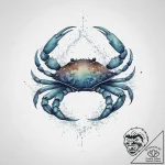 Tattoo design a cancer crab’s silhouette appe… – tattoo sketch (№1754115407_0, 02.08.2025 06:16) — tattoovalue.net