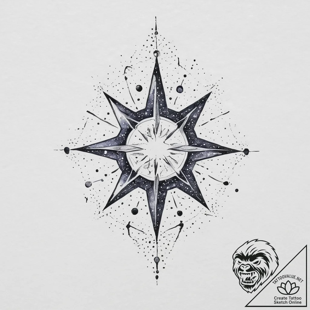 Tattoo sketch a delicate constellation of a s... - tattoo sketch (№1754115801_0, 02.08.2025 06:23) — tattoovalue.net