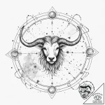 Tattoo sketch a zodiac constellation with a v… – tattoo sketch (№1754115998_0, 02.08.2025 06:26) — tattoovalue.net