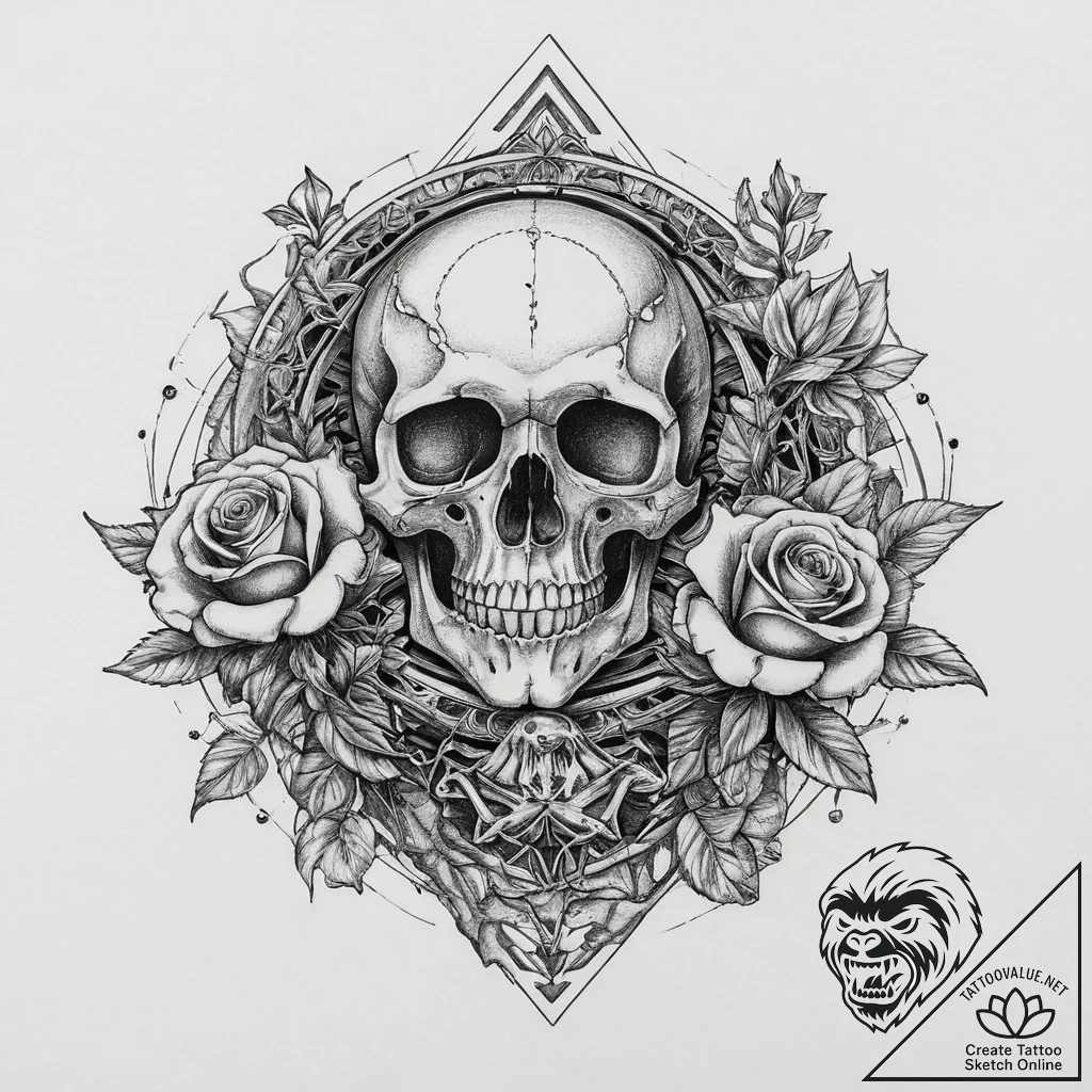 Tattoo sketch: a svarozhich depicted as a bra... - tattoo sketch (№1754117774_0, 02.08.2025 06:56) — tattoovalue.net