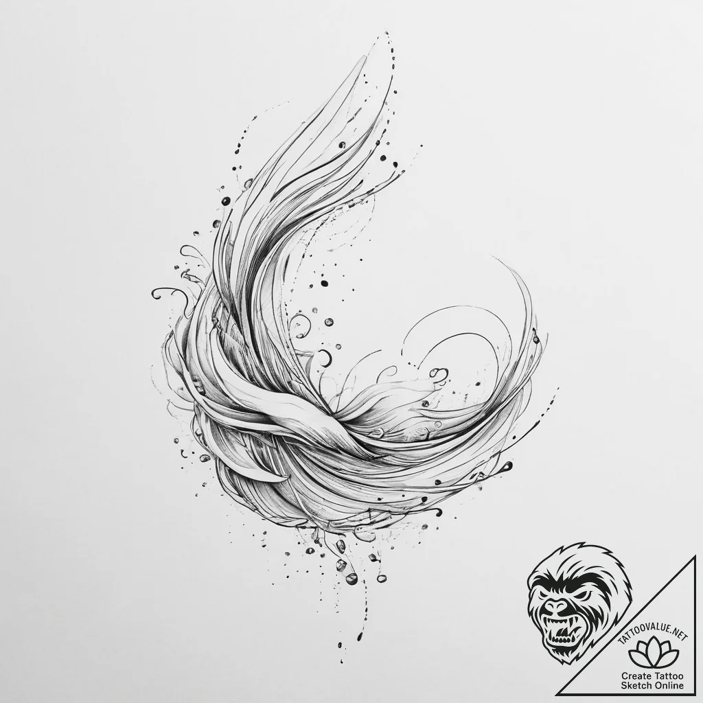 Tattoo sketch an abstract representation of a... - tattoo sketch (№1754118959_0, 02.08.2025 07:15) — tattoovalue.net