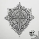 Tattoo design an abstract form of protection,… – tattoo sketch (№1754119947_0, 02.08.2025 07:32) — tattoovalue.net