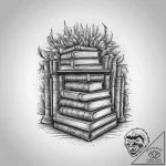 Tattoo design an ancient library filled with… – tattoo sketch (№1754122737_0, 02.08.2025 08:18) — tattoovalue.net
