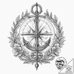 Sextant, tattoo drawing outline, black and wh… – tattoo sketch (№1754123131_0, 02.08.2025 08:25) — tattoovalue.net
