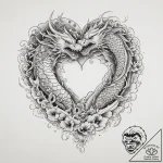 Heart, tattoo flash sheet design, sepia tone… – tattoo sketch (№1754123532_0, 02.08.2025 08:32) — tattoovalue.net