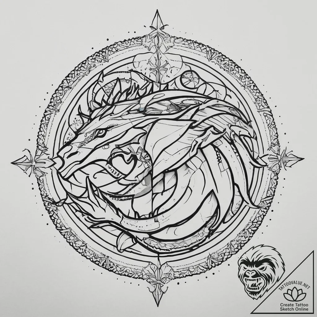 A house sigil from game of thrones (e.g., sta... - tattoo sketch (№1754126299_0, 02.08.2025 09:18) — tattoovalue.net