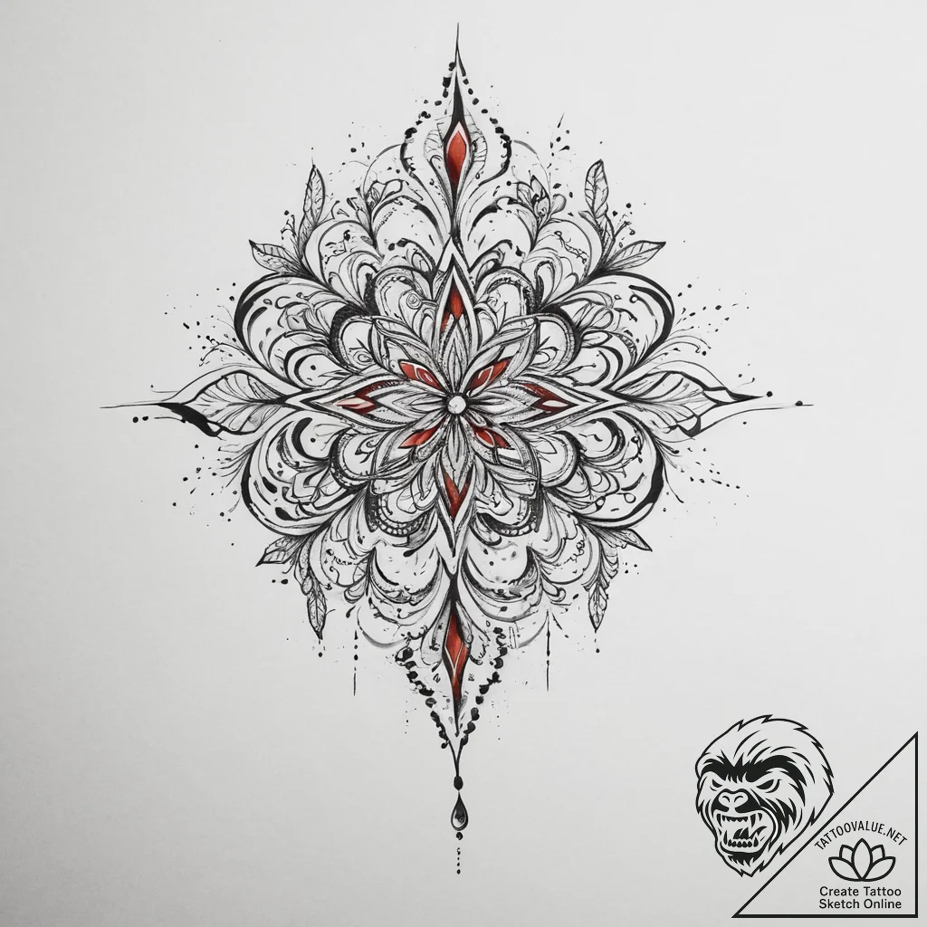 Tattoo design a watercolor splash that visual... - tattoo sketch (№1754127098_0, 02.08.2025 09:31) — tattoovalue.net