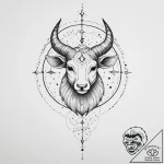 Tattoo sketch a zodiac animal outline filled… – tattoo sketch (№1754127693_0, 02.08.2025 09:41) — tattoovalue.net