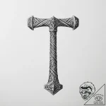 Tattoo sketch: perun’s hammer used as a prote… – tattoo sketch (№1754128087_0, 02.08.2025 09:48) — tattoovalue.net