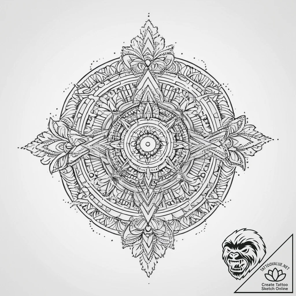 Quetzalcoatl, tattoo line art, black outline... - tattoo sketch (№1754128284_0, 02.08.2025 09:51) — tattoovalue.net