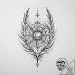 Tattoo sketch: an ornamental design featuring… – tattoo sketch (№1754128877_0, 02.08.2025 10:01) — tattoovalue.net
