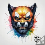 Wolverine, concept art for tattoo, watercolor… – tattoo sketch (№1754130270_0, 02.08.2025 10:24) — tattoovalue.net