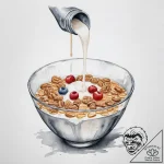 A shot of a glass of milk being poured into a… – tattoo sketch (№1754133050_0, 02.08.2025 11:10) — tattoovalue.net
