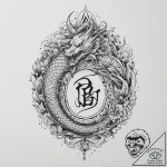 82. tattoo design: a “krada” rune integrated… – tattoo sketch (№1754133248_0, 02.08.2025 11:14) — tattoovalue.net