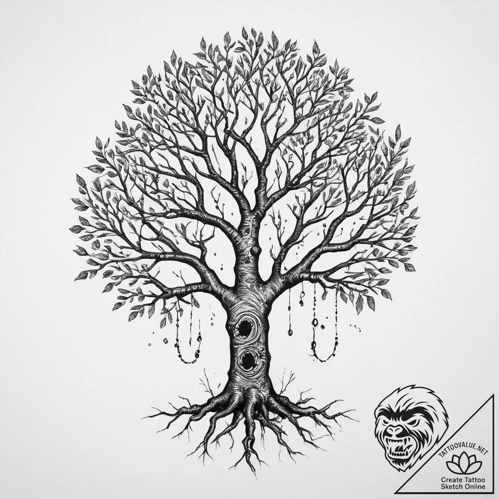 Tattoo sketch: perun's thunderbolt symbol int... - tattoo sketch (№1754133448_0, 02.08.2025 11:17) — tattoovalue.net