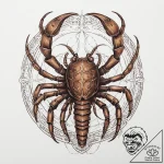 Tattoo design a scorpio scorpion, with a subt… – tattoo sketch (№1754133646_0, 02.08.2025 11:20) — tattoovalue.net