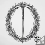 Scythe, ink illustration for tattoo, neo trad… – tattoo sketch (№1754135040_0, 02.08.2025 11:44) — tattoovalue.net