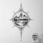 Tattoo sketch coordinates of a significant pl… – tattoo sketch (№1754138409_0, 02.08.2025 12:40) — tattoovalue.net